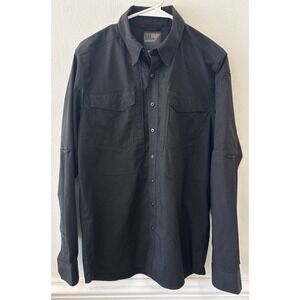 5.11 Tactical Long Sleeve Button Down Shirt Mens Small Black